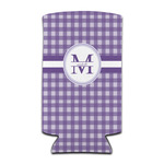 Gingham Print Can Cooler (tall 12 oz) (Personalized)