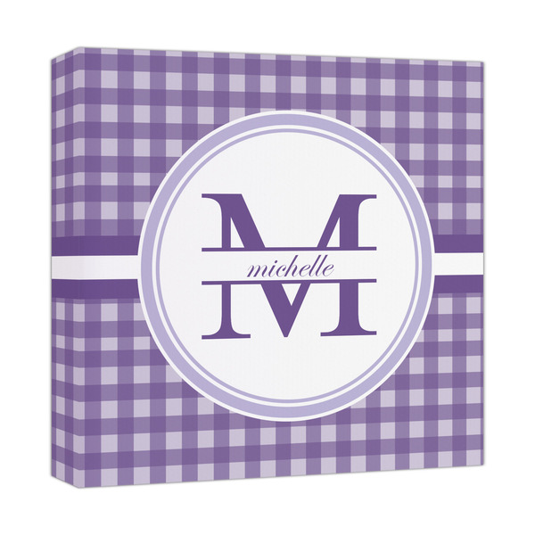 Custom Gingham Print Canvas Print - 12x12 (Personalized)