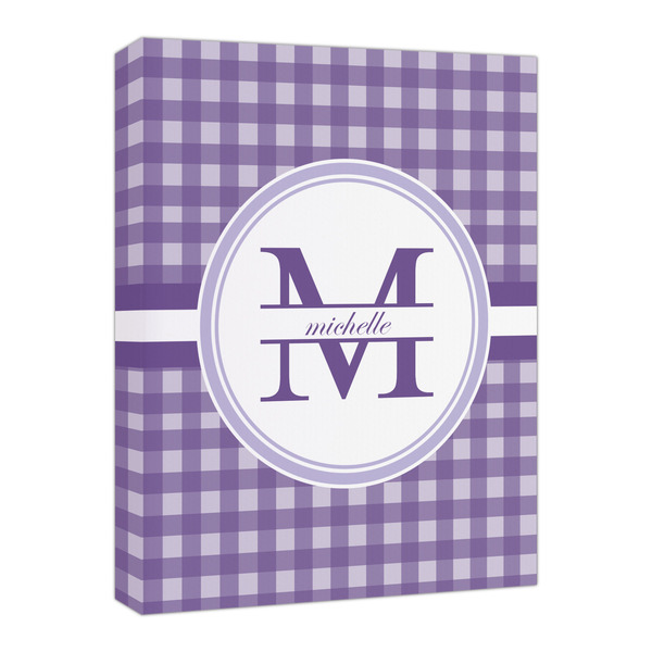 Custom Gingham Print Canvas Print - 16x20 (Personalized)