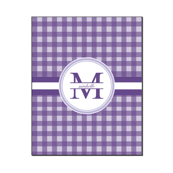 Custom Gingham Print Wood Print - 16x20 (Personalized)