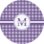 Gingham Print Multipurpose Round Labels - 2" (Personalized)