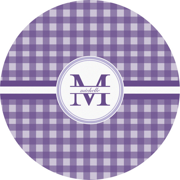 Custom Gingham Print Multipurpose Round Labels - 2" (Personalized)