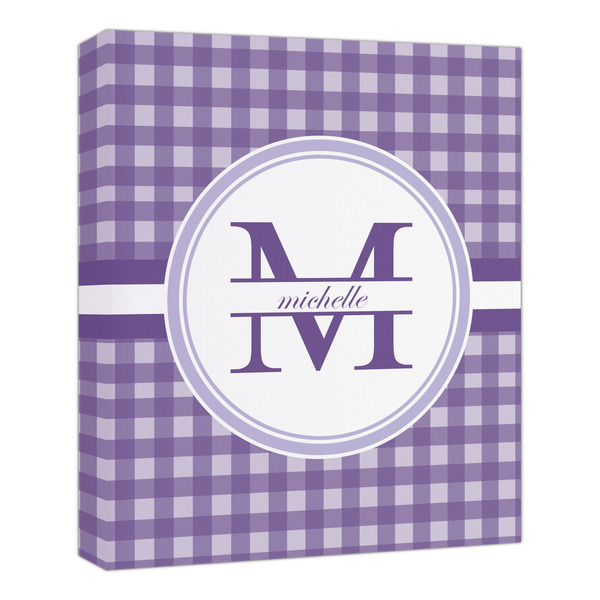 Custom Gingham Print Canvas Print - 20x24 (Personalized)