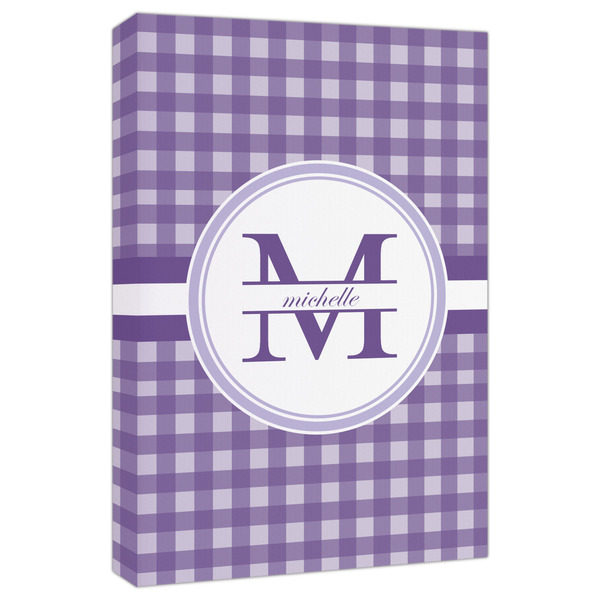 Custom Gingham Print Canvas Print - 20x30 (Personalized)