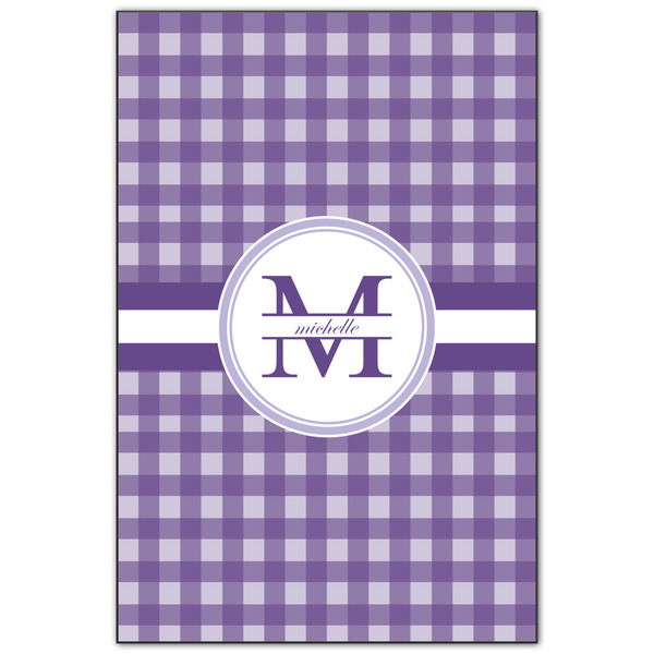 Custom Gingham Print Wood Print - 20x30 (Personalized)