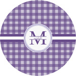 Gingham Print Multipurpose Round Labels - 3" (Personalized)