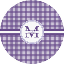 Gingham Print Multipurpose Round Labels - Custom Sized (Personalized)