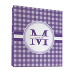 Gingham Print 3 Ring Binder - Full Wrap - 1" (Personalized)