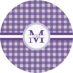 Gingham Print Multipurpose Round Labels - 5" (Personalized)