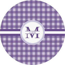 Gingham Print Multipurpose Round Labels - 5" (Personalized)