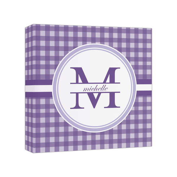 Custom Gingham Print Canvas Print - 8x8 (Personalized)