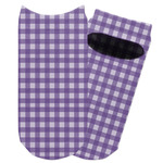 Gingham Print Adult Ankle Socks