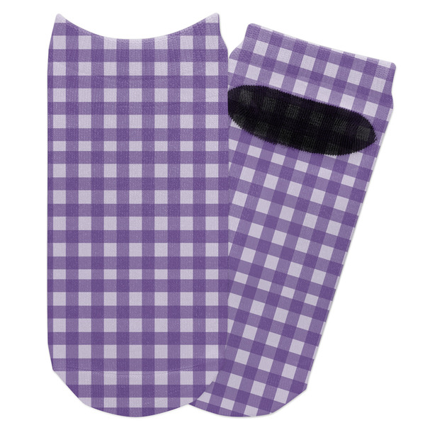 Custom Gingham Print Adult Ankle Socks