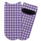 Gingham Print Adult Ankle Socks - Single Pair - Front and Back