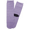 Gingham Print Adult Crew Socks - Single Pair - Front and Back