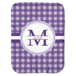 Gingham Print Baby Swaddling Blanket (Personalized)