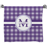 Gingham Print Bath Towel (Personalized)