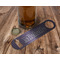 Gingham Print Bottle Opener - In Use