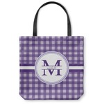 Gingham Print Canvas Tote Bag (Personalized)