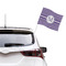 Gingham Print Car Flag - Large - LIFESTYLE