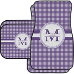 Gingham Print Car Floor Mats Set - 2 Front & 2 Back (Personalized)