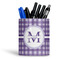 Gingham Print Ceramic Pen Holder - Main