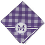 Gingham Print Cloth Dinner Napkin - Single w/ Name and Initial