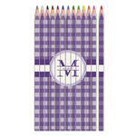 Gingham Print Colored Pencils (Personalized)