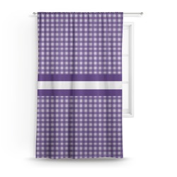 Gingham Print Curtain - 50"x84" Panel