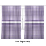 Gingham Print Curtain Panel - Custom Size