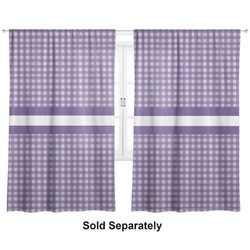 Gingham Print Curtain Panel - Custom Size