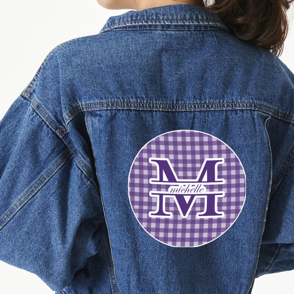 Custom Gingham Print Large Custom Shape Patch - 2XL (Personalized)