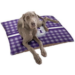 Gingham Print Dog Bed - Large w/ Name and Initial
