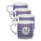 Gingham Print Double Shot Espresso Mugs - Set of 4 Front