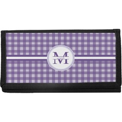 Gingham Print Canvas Checkbook Cover (Personalized)