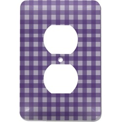 Gingham Print Electric Outlet Plate