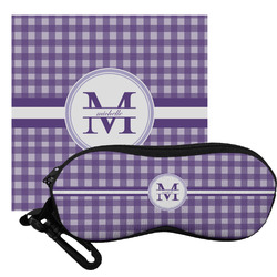 Gingham Print Eyeglass Case & Cloth (Personalized)