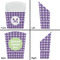 Gingham Print French Fry Favor Box - Front & Back View