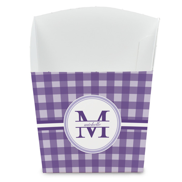 Custom Gingham Print French Fry Favor Boxes (Personalized)