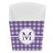 Gingham Print French Fry Favor Box - Front View