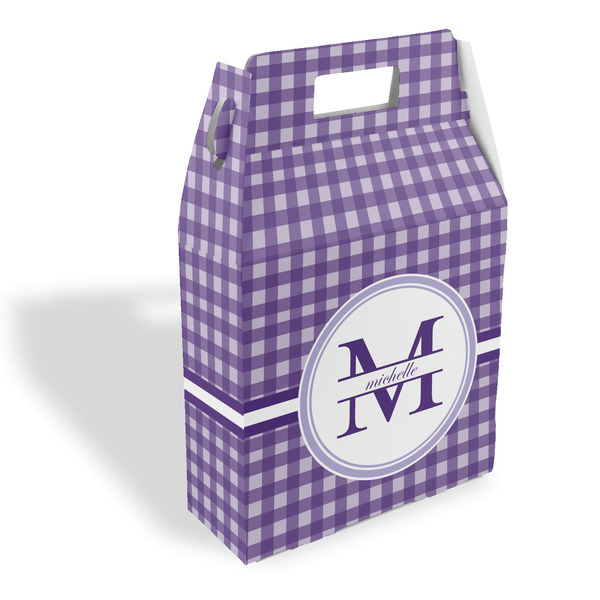 Custom Gingham Print Gable Favor Box (Personalized)