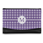 Gingham Print Genuine Leather Women's Wallet - Small (Personalized)