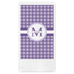 Gingham Print Guest Napkins - Full Color - Embossed Edge (Personalized)