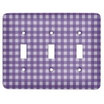 Gingham Print Light Switch Cover (3 Toggle Plate)