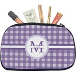 Gingham Print Makeup / Cosmetic Bag - Medium (Personalized)