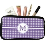 Gingham Print Makeup / Cosmetic Bag (Personalized)