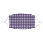 Gingham Print Adult Cloth Face Mask - Standard