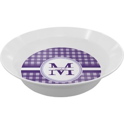 Gingham Print Melamine Bowl - 12 oz (Personalized)