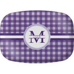 Gingham Print Melamine Platter (Personalized)