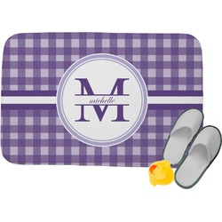 Gingham Print Memory Foam Bath Mat - 24"x17" (Personalized)